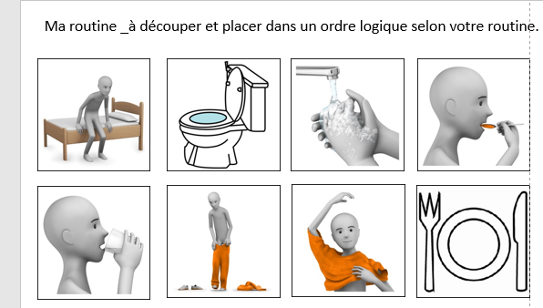 Pictogrammes pour enfants autistes